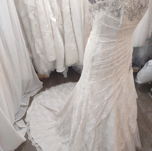 David's Bridal size 4 Wedding Dress With Corset - Picture 8 of 14